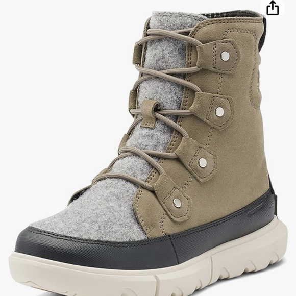 Sorel Ankle Boots in Olive and Gray - Picture 2 of 7